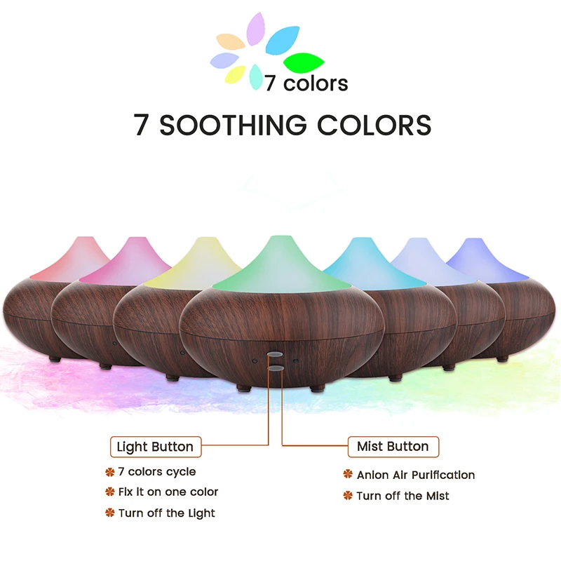 220 мл деревянный луковый Арома ультразвуковой увлажнитель воздуха эфирное масло