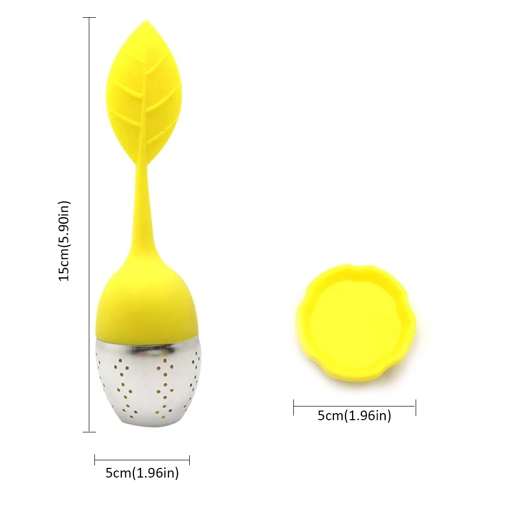 

12PCS Lotus Shaped Stainless Steel With Silicone Handle Drip Tray Loose Leaf Herb Tea&Coffee Strainer Measure Intense Infuser