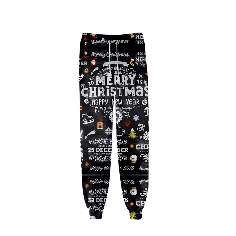 

2020 Autumn Fashion Men's Trend Jogging Pants 3D Playing Christmas Men / Women New Red Hip Hop Elastic Casual Pants Hot Straight