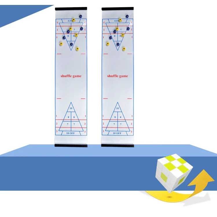 Настольный боулинг Shuffle Shuffleboard керлинг настольная игра для путешествий Бар Школа Обучение Семья головоломка детские игры игрушки 28*120 см