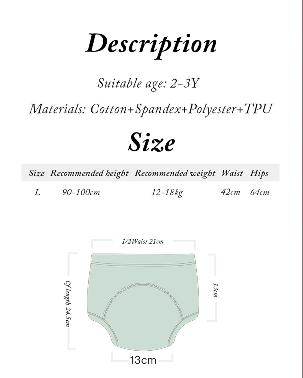 

BC Babycare Reusable Cotton Baby Training Panties Breathable Waterproof Washable Cloth Diaper Nappies 7Layers Children Underwear