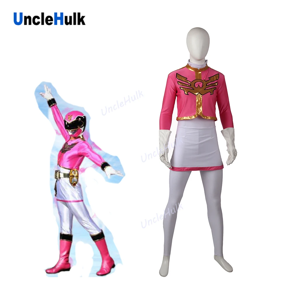 Комбидресс для косплея Tensou Sentai Goseiger Pink Ranger Eri с перчатками|Костюмы из фильмов и ТВ|