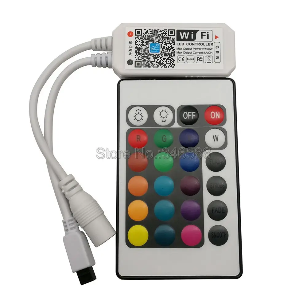 Мини-пульт дистанционного управления Magic Home WiFi RGB 24 кнопки 5 в пост. Тока 12 В | Лампы