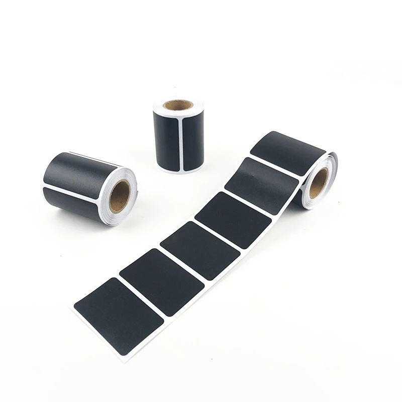 150 шт./рулон высококачественные кухонные этикетки черного цвета. Пустые липкие в