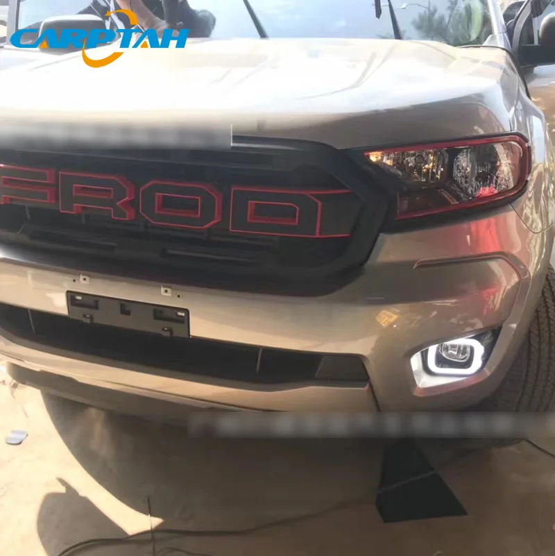 Светодиодный дневной светильник для Ford Ranger T8 2019 2020 Водонепроницаемый 12V желтый