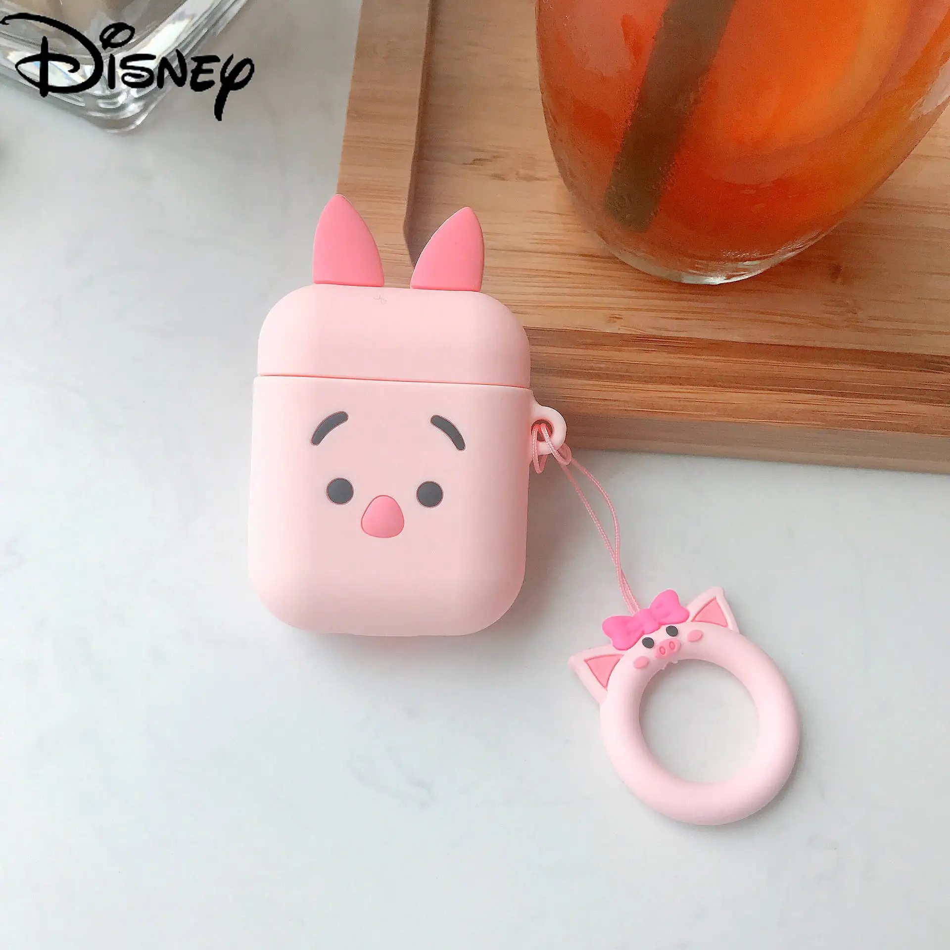 

Силиконовый защитный чехол с рисунком пуха из мультфильма Disney подходит для беспроводной bluetooth-гарнитуры Airpods1/2/3