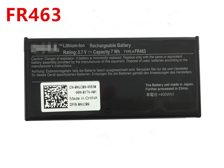 Аккумулятор FR463 для Dell Perc 5i 6i Poweredge 1950 2900 2950 6850 6950 NU209 P9110 U8735 bateria 3 7 V 7WH|Аккумуляторы