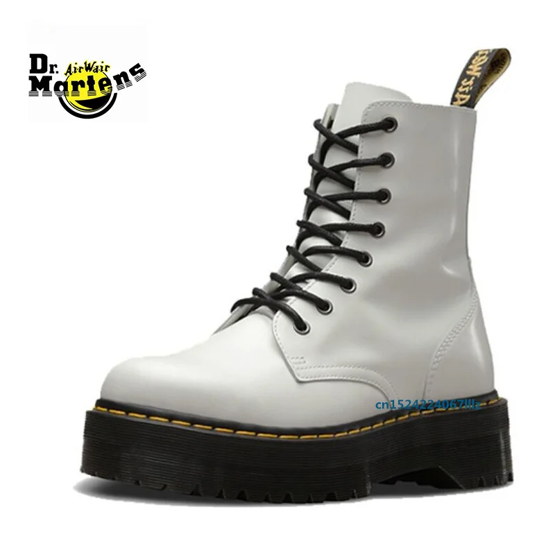 

Dr.Martens Women Jadon Thick Bottom Side Zipper Doc Martin Ankle Boots Female Platform Leather Shoes Fashion Girls Casual Flats