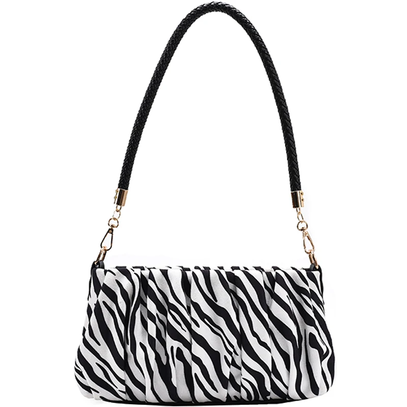 

Zebra Pattern Design Small Crossbody Bags for Women 2020 Winter Shoulder Handbags and Purses Women's Classic Folds Hand Bag