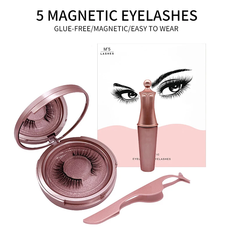Магнитная подводка для глаз с Набор накладных ресниц Магнитный карандаш 3D