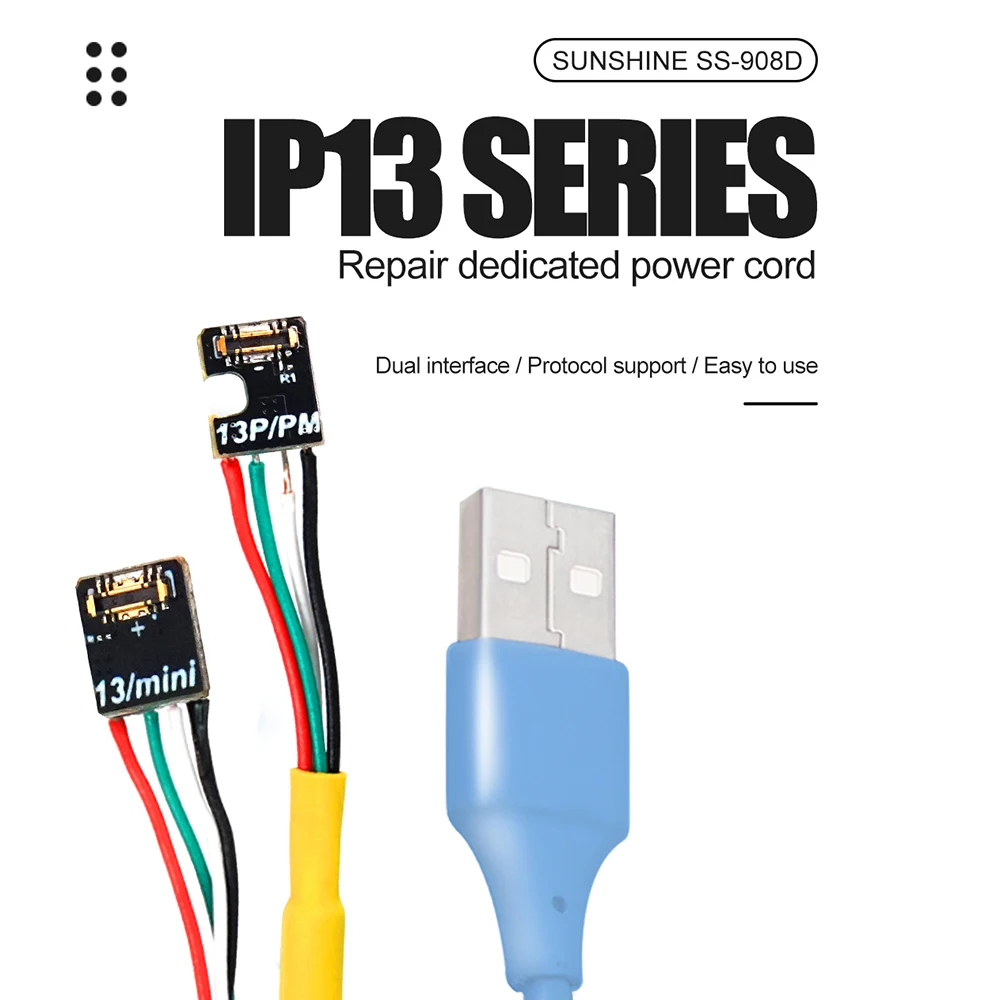 

IP13 Series Repair Power Cable iBoot DC Power Supply Boot Line for iPhone 13/13 mini/13 Pro/13 Pro Max Battery Connector