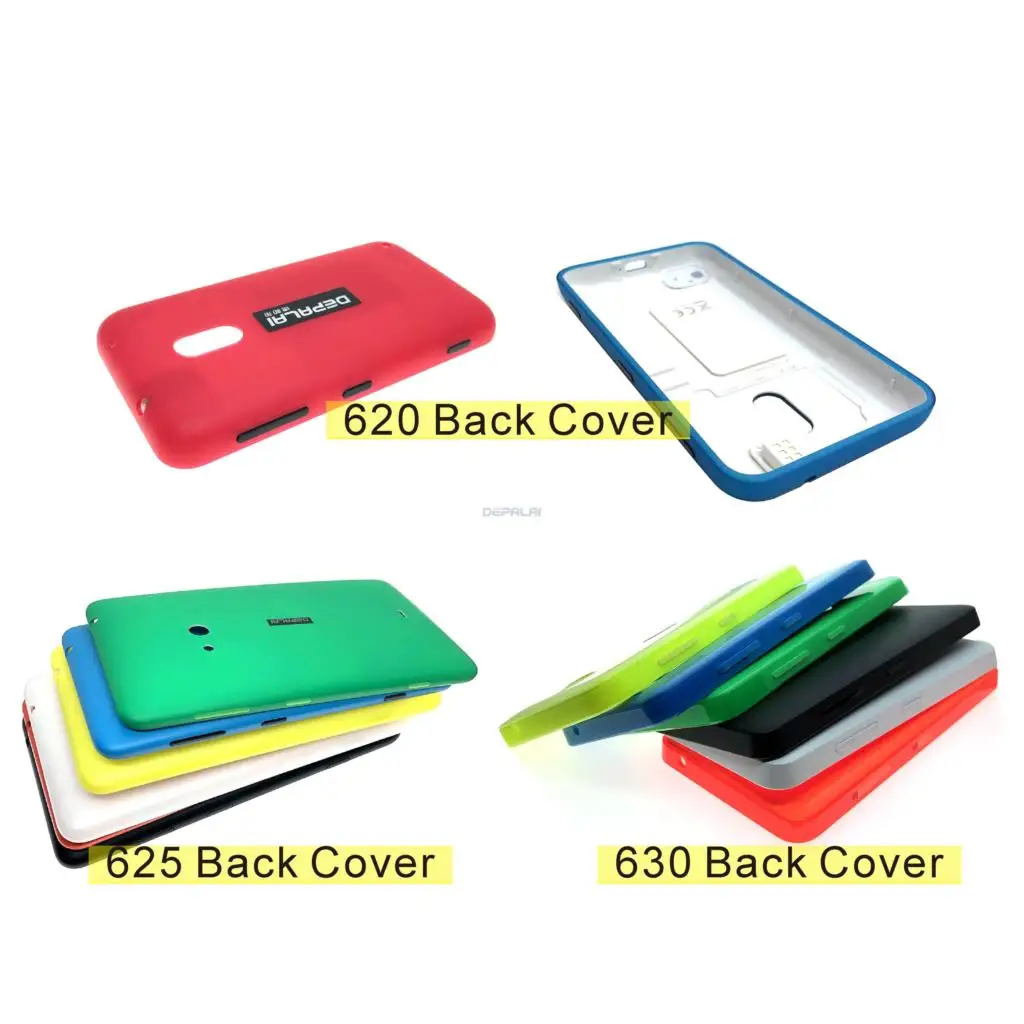 

New Battery Back Cover Housing Case For Nokia Asha 620 625 630 For Microsof lumia With Power Volume Buttons Repair parts