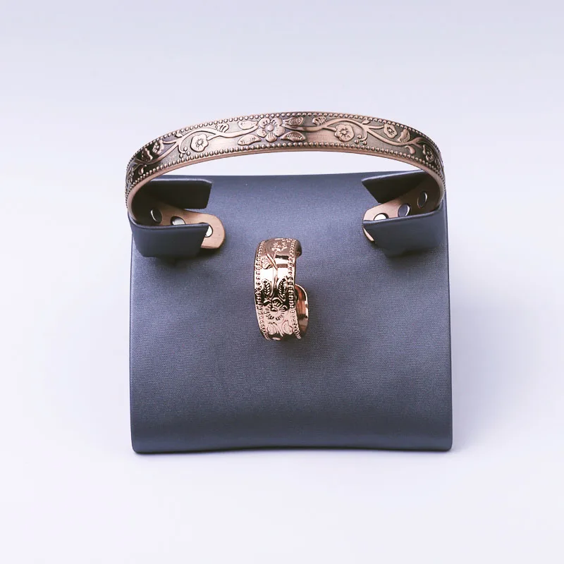 Модное классическое медное регулируемое кольцо с цветком сливы для мужчин и