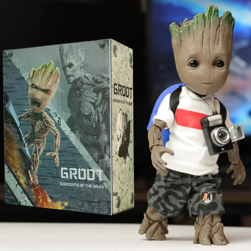 B-Box Groot прекрасный стражи Галактики дерево игрушечный человечек Мстители фигурка супер-героя кукла 1/1 подарок для мальчика - Цвет: B-Box