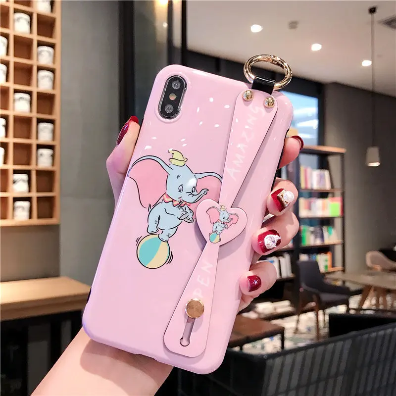 Мультяшный чехол для телефона Dumbo для iPhone 11 Pro Max XR XS Max X милый силиконовый ремешок для пары чехол для iPhone 7 8 6 6S Plus Coque