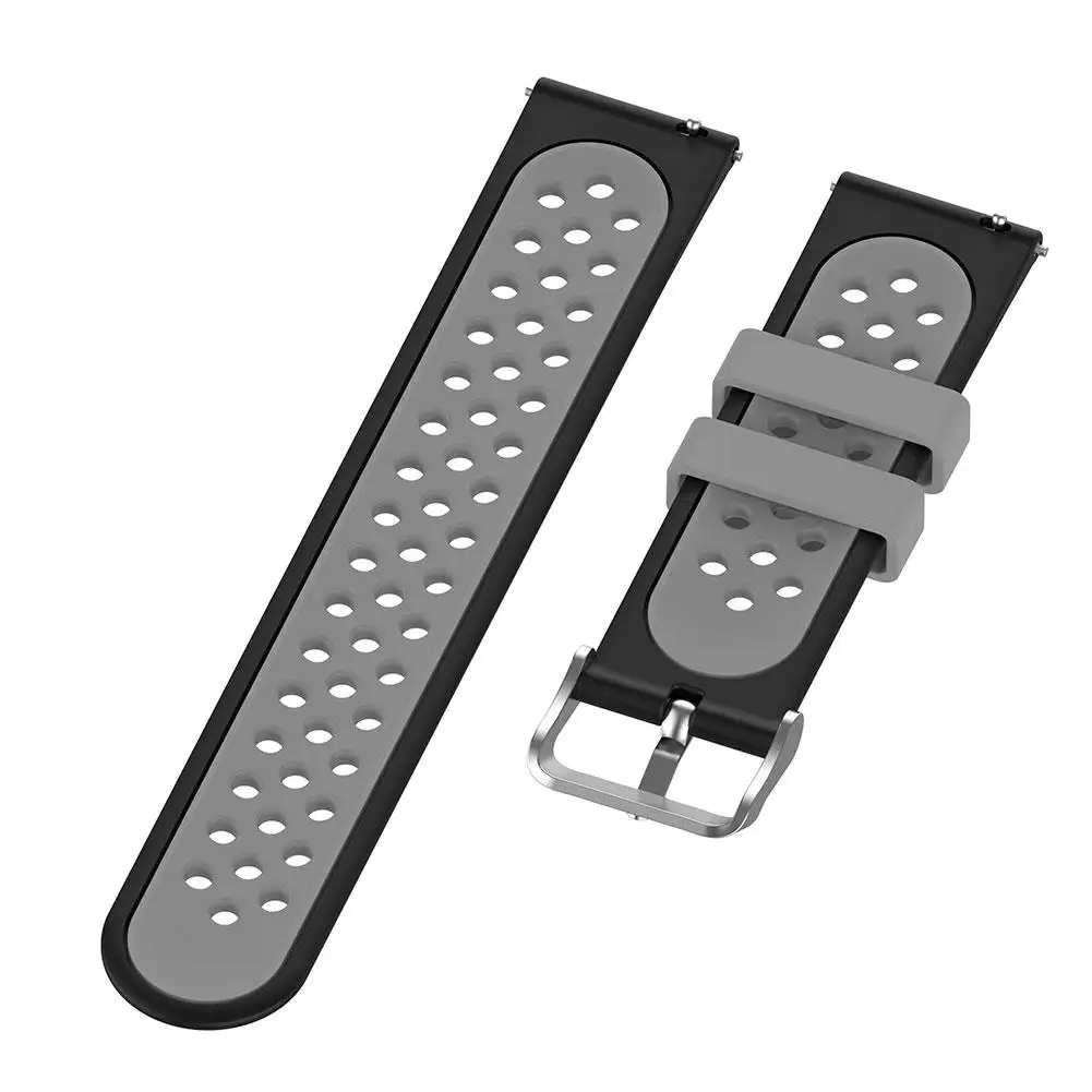 Ремешок силиконовый для наручных часов универсальный дышащий спортивный