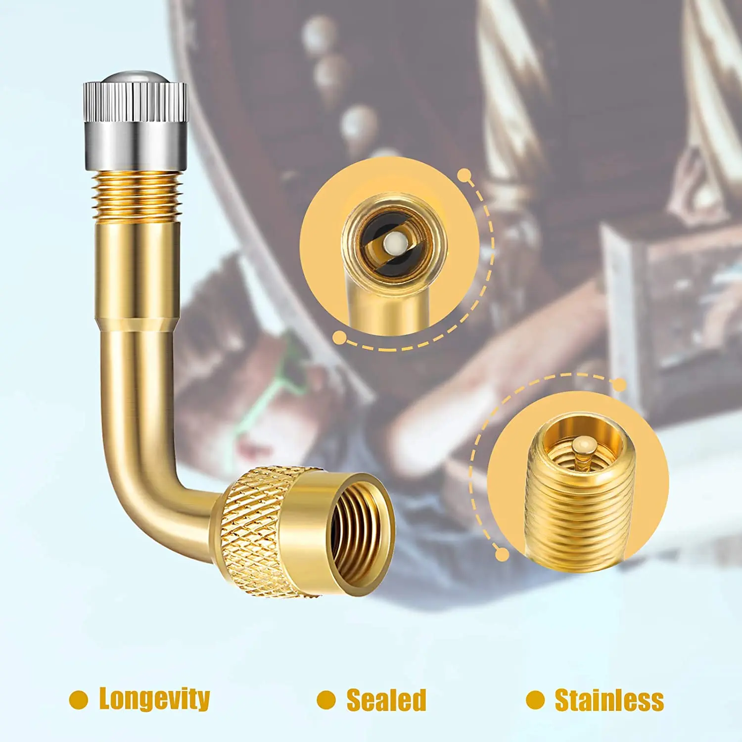 

2Pcs/Lot 45 Degree 90 Degree 135 Degree Metal Valve Stem Extenders, Universal Valve Stem Extensions