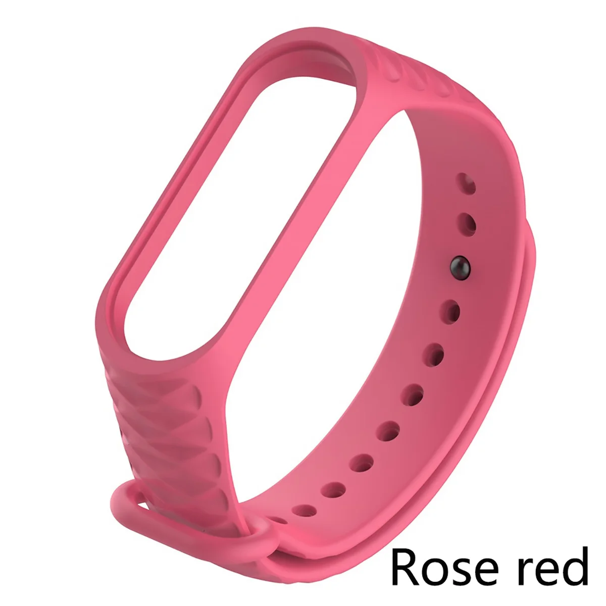 Rose red Smart Bracelet Strap Smart Accessories Silicone Diamond replacement Watch Watch For Mi Band Bracelet 3 4 M3 M4 Bracelet Strap - Цвет: Rose red