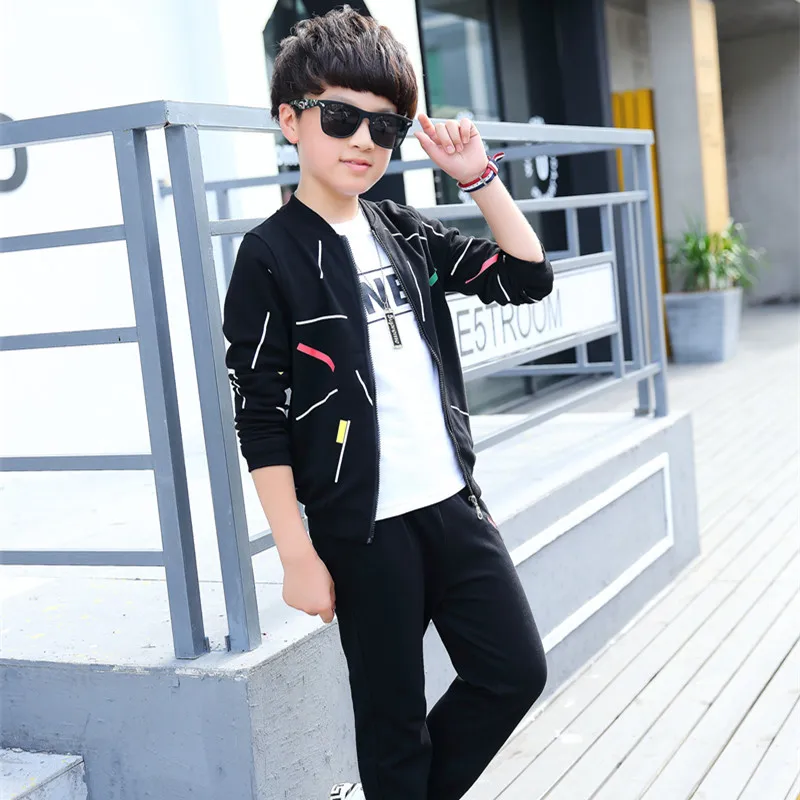 Комплект из трех предметов для мальчиков повседневная куртка на молнии с