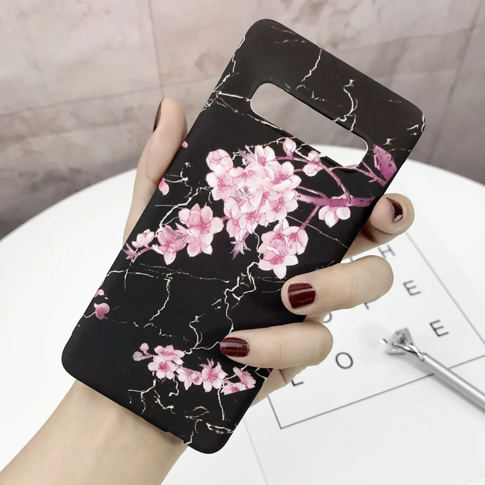 2 Ультра-тонкий Мрамор телефон чехол s для samsung Galaxy S10 S9 S8 Примечание 10 плюс S10E Note 8 9 S7 Edge Чехол Жесткий PC Матовая накладка на заднюю панель - Цвет: 2