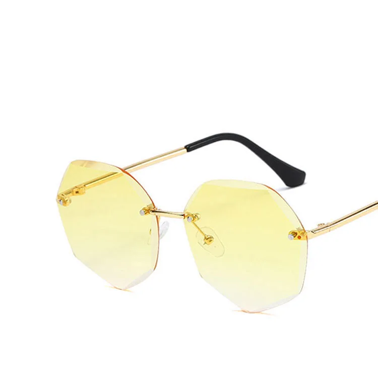 Детские солнцезащитные очки без оправы корейские дизайнерские с защитой UV400 для