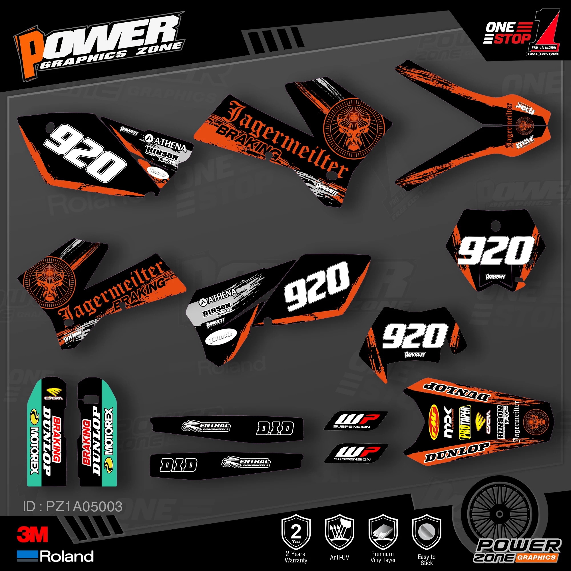 Персонализированные графические фоны PowerZone Team наклейки 3M Набор наклеек для KTM SX SXF