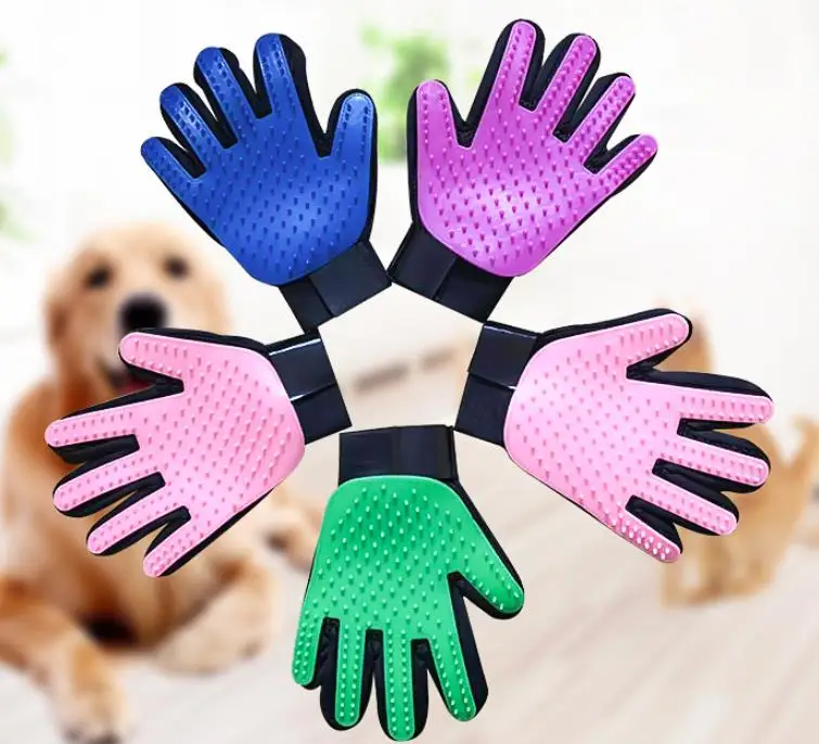 

Pet Grooming Glove for Cats Brush Comb Cat Hackle Pet Deshedding Brush Glove for Animal Dog Pet Hair GloveS for Cat Dog Grooming