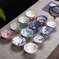 4pcsset classic painted blue and white porcelaintea cups chazhan kung fu teacup ceramic multicolor master personal single cup