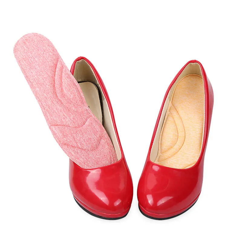 Стельки на высоком каблуке 4D женские дышащие массажные мягкие не болят пот