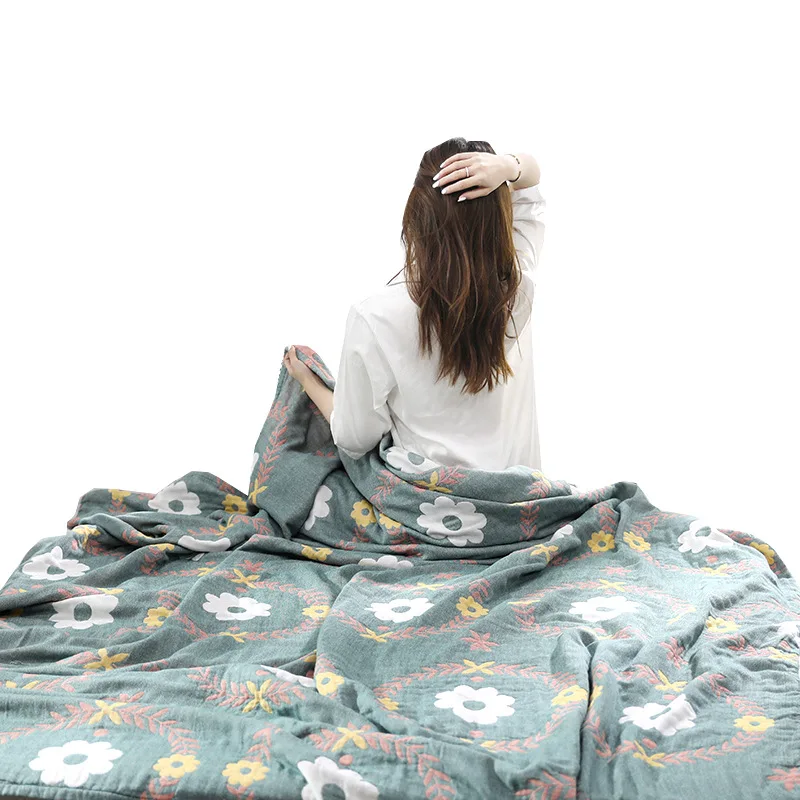 Мягкое Летнее цветочное детское одеяло плед для новорожденных шезлонг кресло