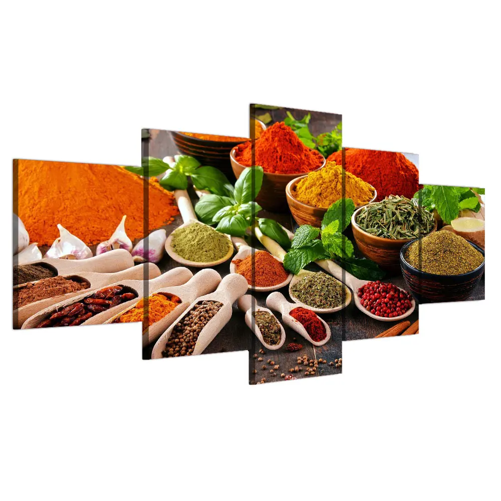 Постер холст картина изображение на стене специи и приправы художественный