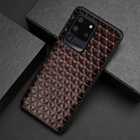 leather phone case for samsung s20 ultra s10 s10e s7 s8 s9 note 8 9 10 plus a7 a8 a20 a30 a40 a50 a70 a51 a71 triangle texture