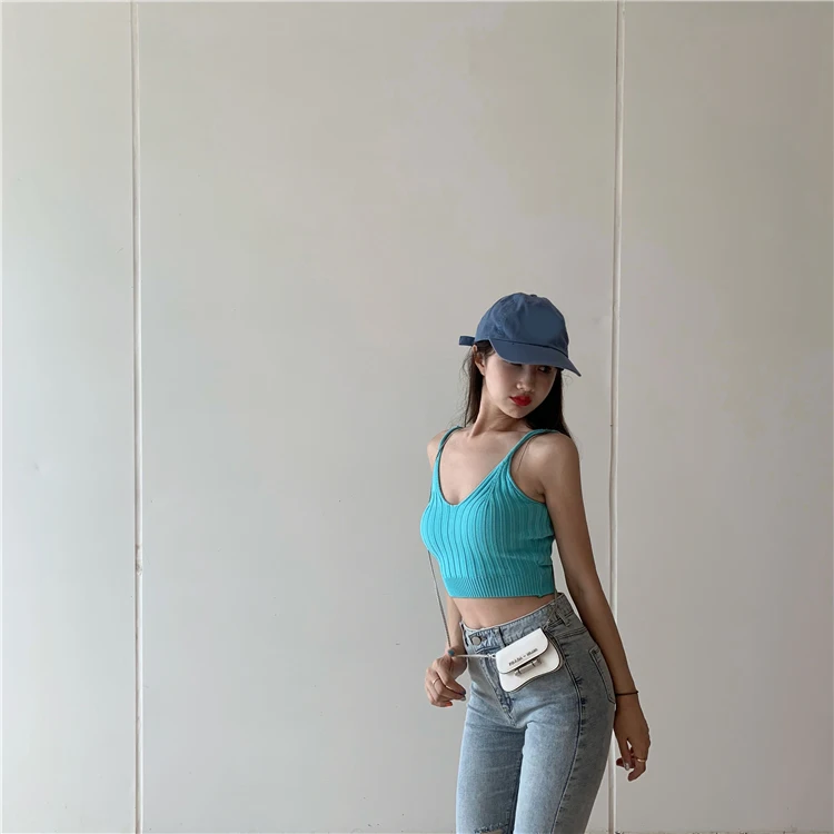 2019 сексуальный короткий жилет из вискозы с V образным вырезом Женская тонкая