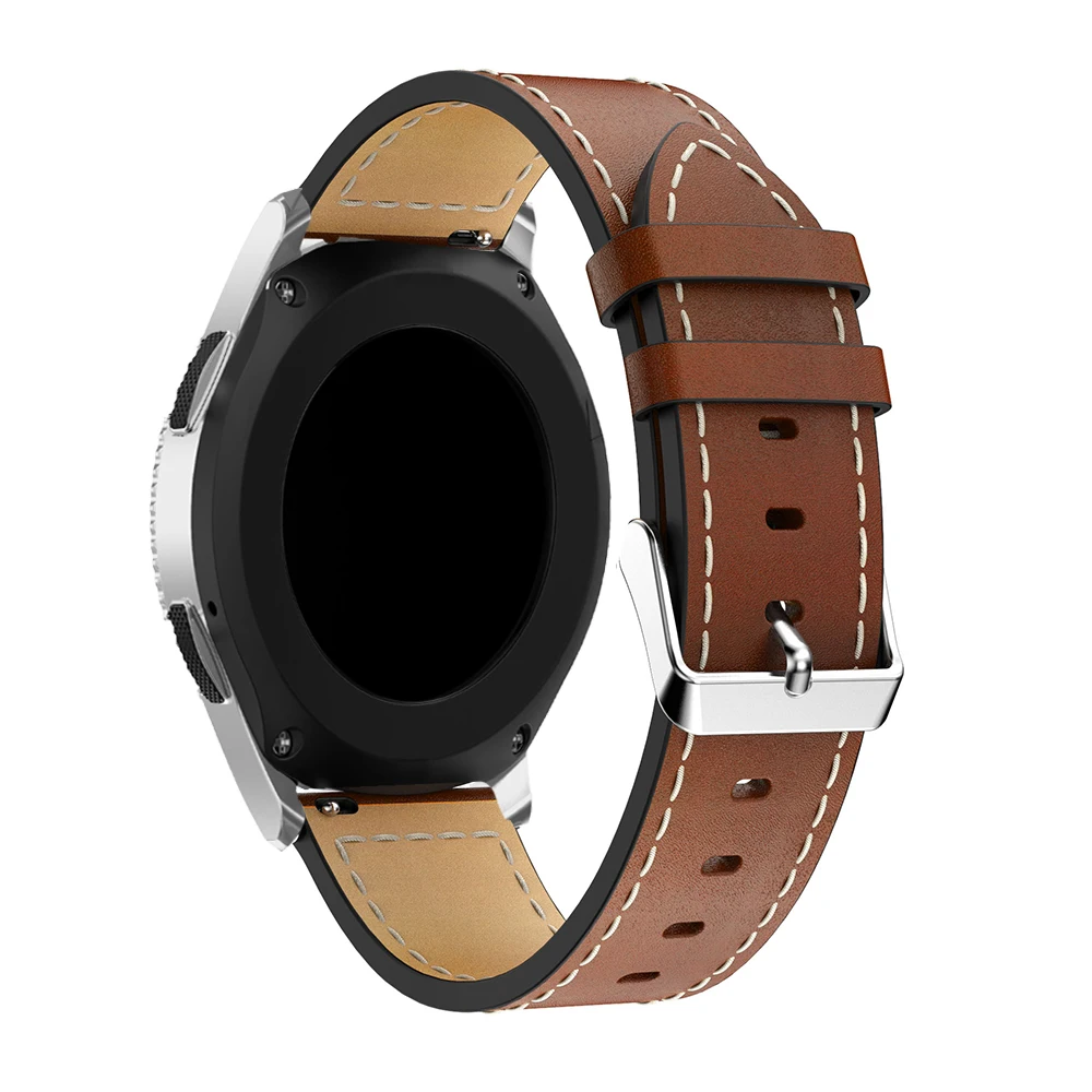 20mm 22mm Leather Band For Samsung Galaxy watch 4/Classic 44mm Active 2 strap bracelet Huawei GT/2/Pro Galaxy 3 45mm/42mm/46mm