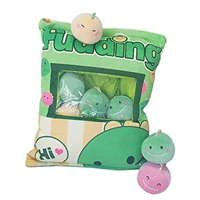 cute plushie bag pudding toys rabbit bunny dinosaur plush toy plushie stuffed animal doll baby kids girls children birthday gift