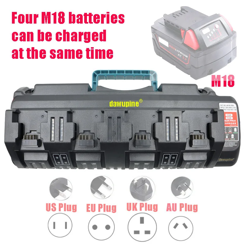 N14 N18 литий-ионный аккумулятор для Milwaukee M18 14 4 в 18 быстрое оптимальное 4-портовое