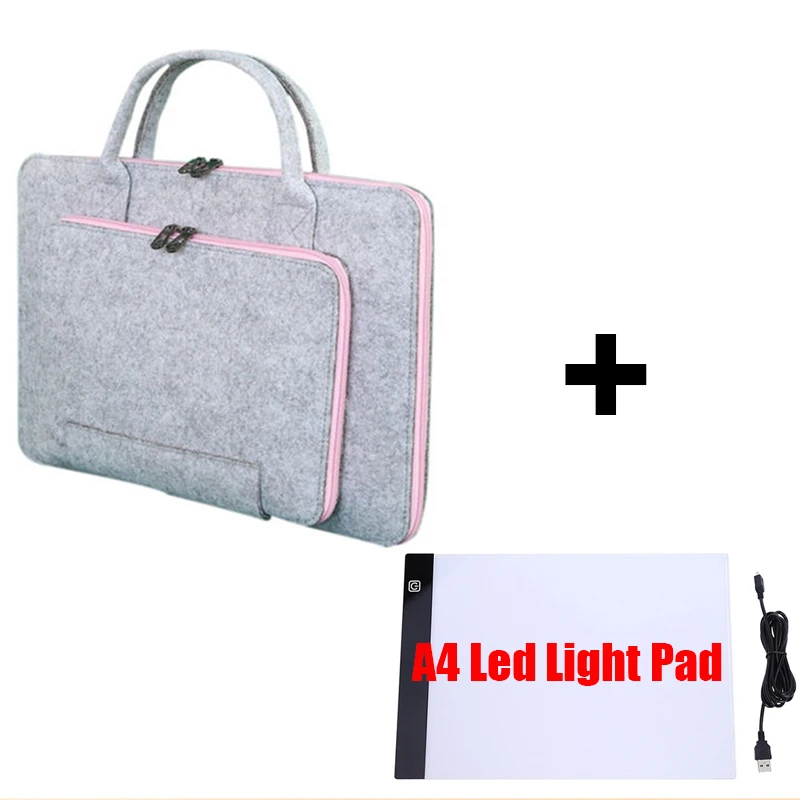 

New 3 Colors Hangbag With A4 LED Light Pad Tablet Storage Bag For 5D Diamond Painting Accessories Embroidery Mosaic Handbag Gift