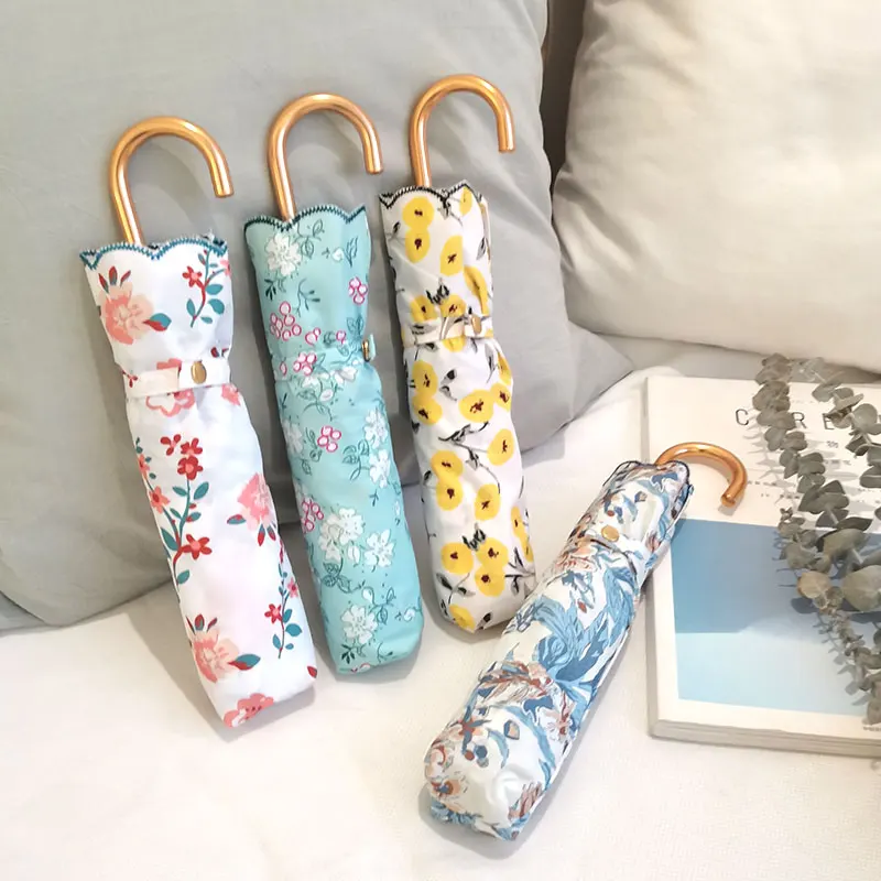 Economici Ombrello Da Spiaggia Pieghevole Pioggia Donna Fiore Giapponese Ombrellone Da Giardino Ombrello Antivento Per Esterni Paraguas Plegable Rain Products DE50YS