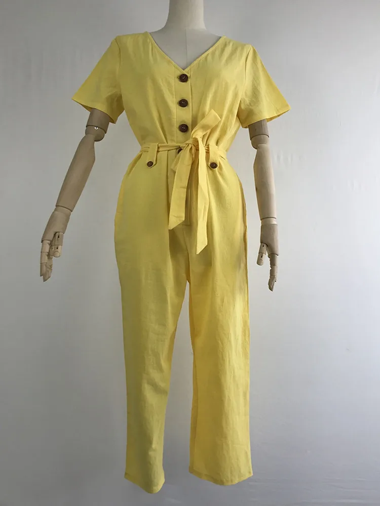 Летний женский модный сексуальный комбинезон с v образным вырезом повседневный