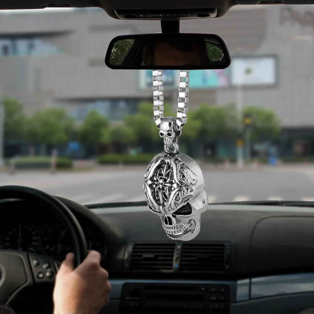 Подвеска для автомобиля, украшение в виде черепа призрака, украшение для салона автомобиля, зеркала заднего вида, подвеска, аксессуар, автом... (art.: 3a359c48b4e) - 3a359c48b4e