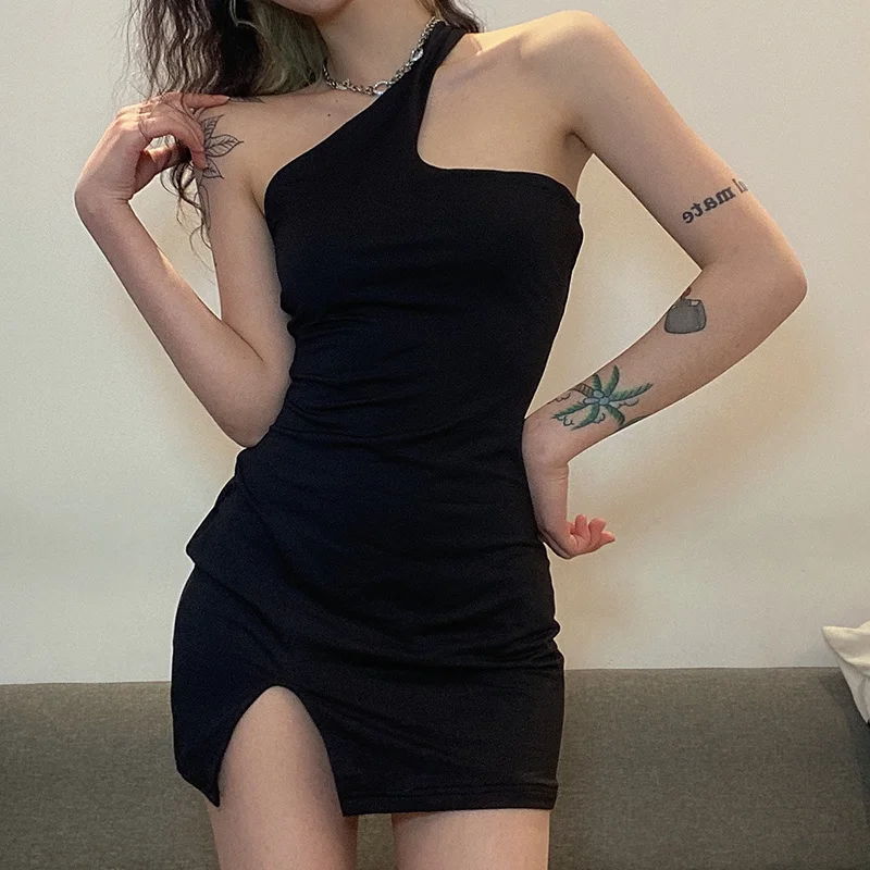 

XUXI маленькое черное платье с завязкой на шее и задней лямкой, женская тонкая летняя короткая юбка без рукавов 2021 E2723