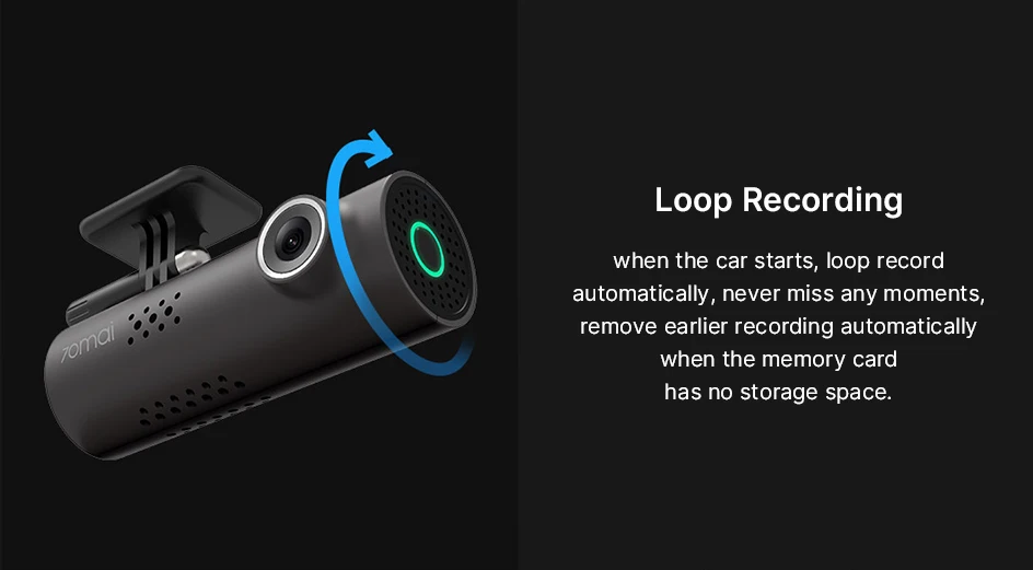 Xiaomi 70mai Автомобильный видеорегистратор 1S Smart WiFi-DVR 130 градусов Беспроводная камера 1080P HD ночная версия g-сенсор диктофон английский голос