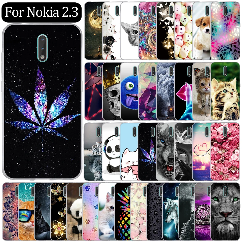 Мягкий чехол из ТПУ для Nokia 2 3 силиконовый с рисунком задняя крышка телефона