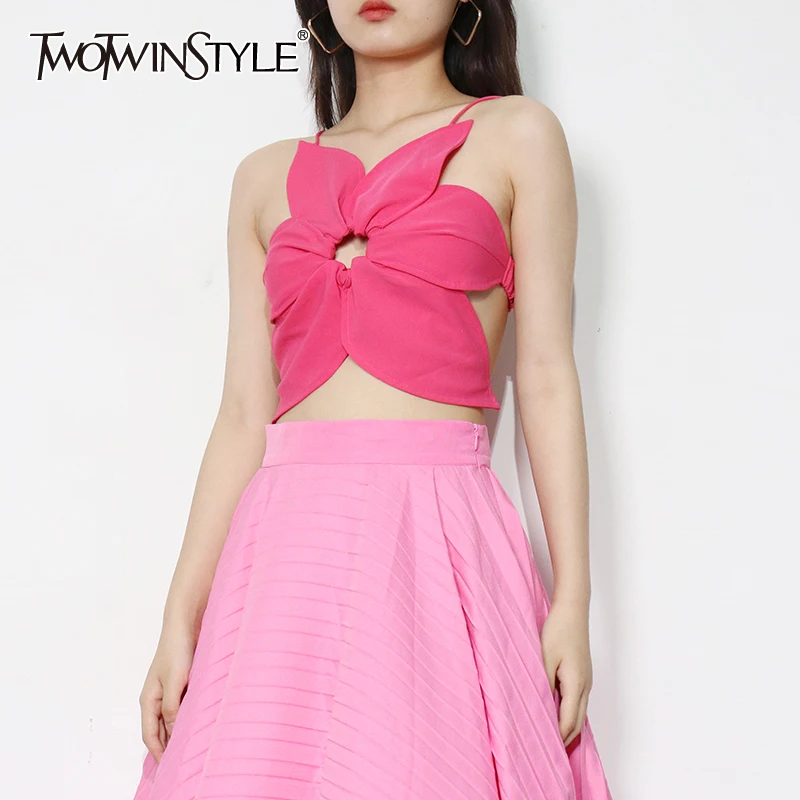 

Женский жилет с вырезами TWOTWINSTYLE, без рукавов, с V-образным вырезом и открытой спиной, 2021