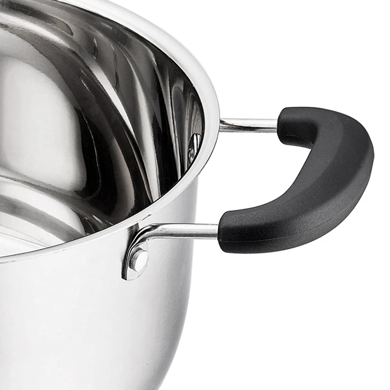 

Stainless Steel Stock Pot 4-Quart Stock Pot with Lid Heat-Resistant Double Handle Thickened Stock Pot