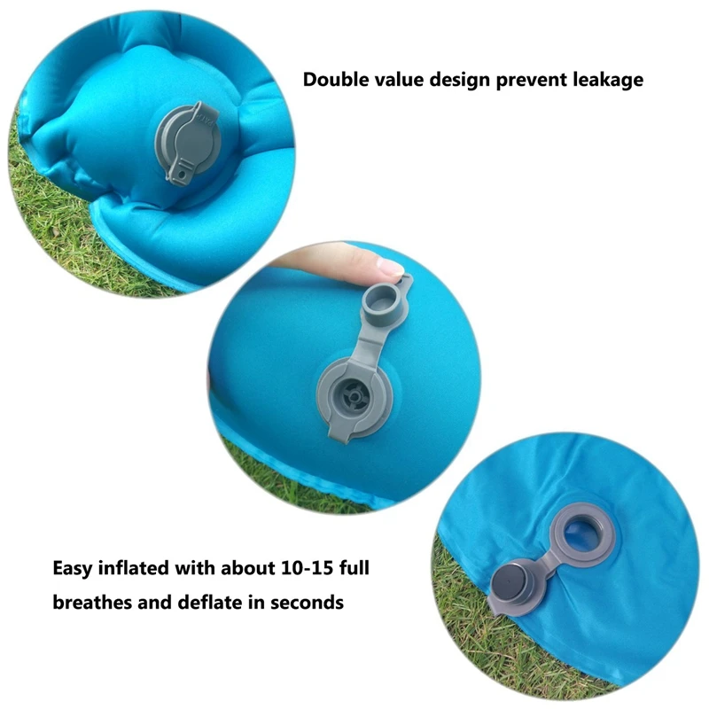 Outdoor Camping Portable Inflatable Sleeping Mat Picnic Cushion With Pillow Air Mattress Travel Waterproo | Спорт и развлечения