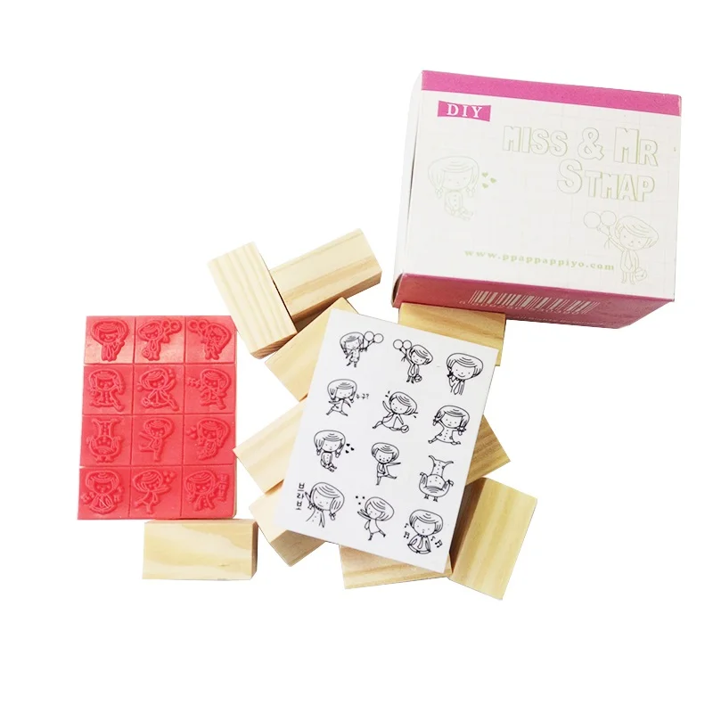 12 шт. деревянные штампы для дневника | Канцтовары офиса и дома