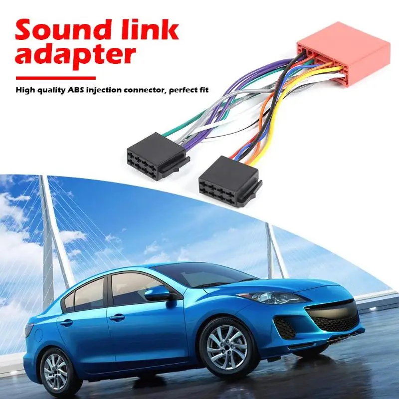 Автомобильный стерео радиоплеер ABS стандарт ISO соединитель жгута проводов 13