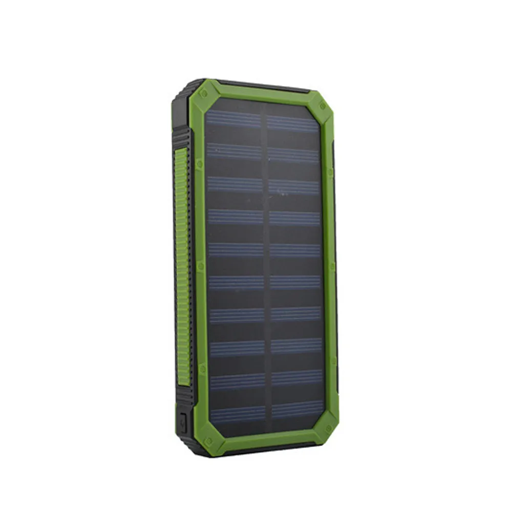 Green 20000 мАч двойной USB переносная солнечная батарея зарядное устройство солнечный банк питания для телефона новинка последняя горячая дикая sept11 - Цвет: Green