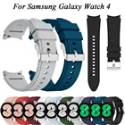 Ремешок силиконовый для смарт-часов, мягкий браслет для Samsung Galaxy Watch 4 classic, 46 мм 42 мм, без зазоров, 44 мм 40 мм